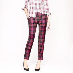 J. Crew Café Capri in Red Tartan Size 2T